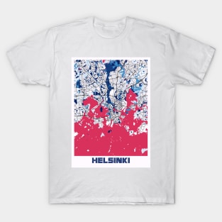 Helsinki - Finland MilkTea City Map T-Shirt